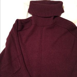 Burgundy turtleneck